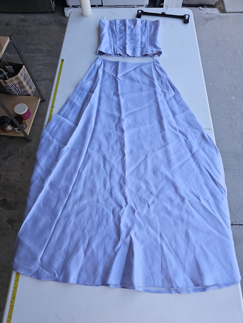 Scott McClintock Lilac Satin Two-Piece Formal Set